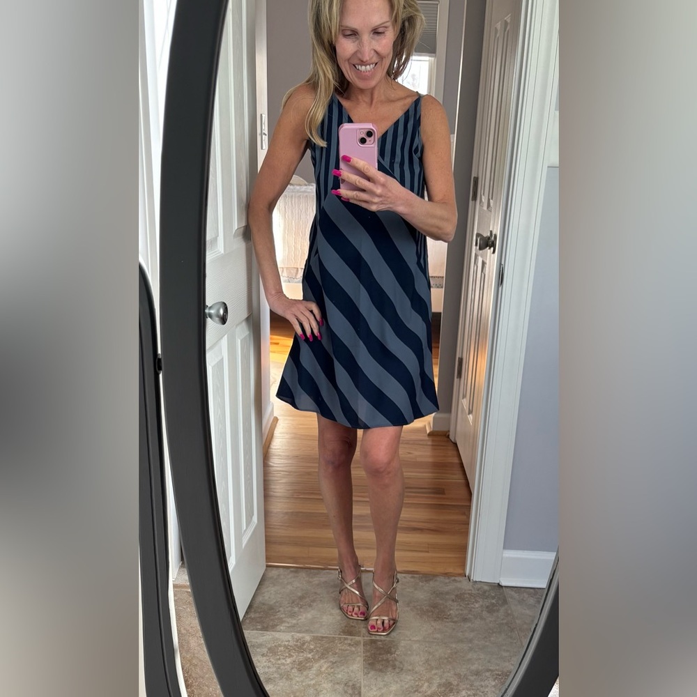 Abercrombie & Fitch Navy Striped Mini Dress